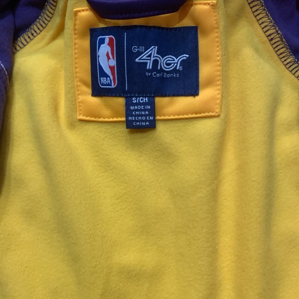 Womens G-III 4Her Carl Banks Purple/Gold LA Lakers Full-Zip Track Jacket Sz S - Picture 3 of 6
